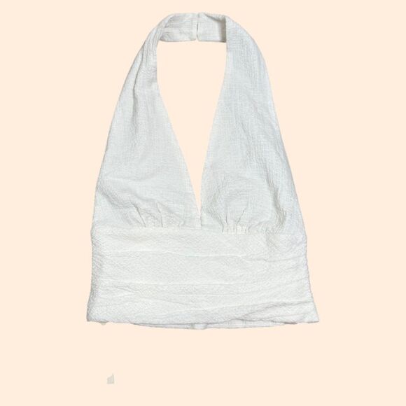 Venroy White Halter Tank Top - Picture 1 of 5